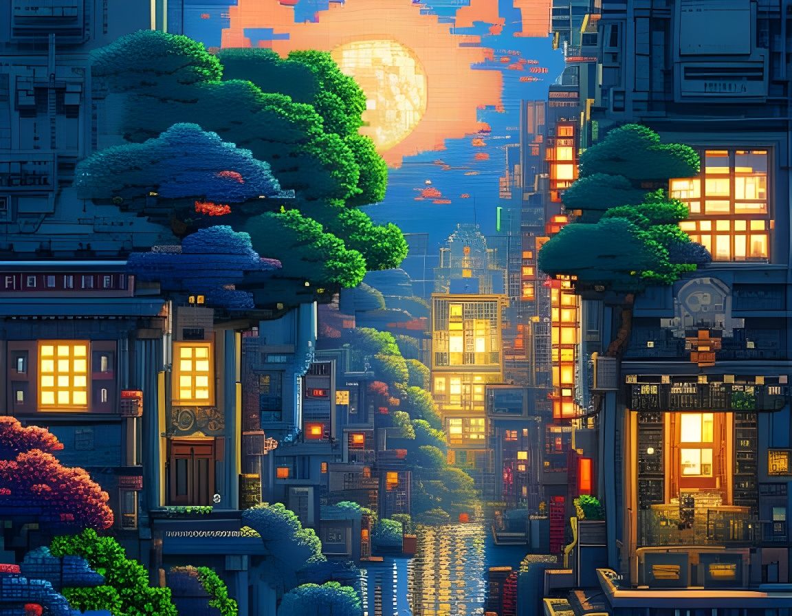 Pixelated Jungle City