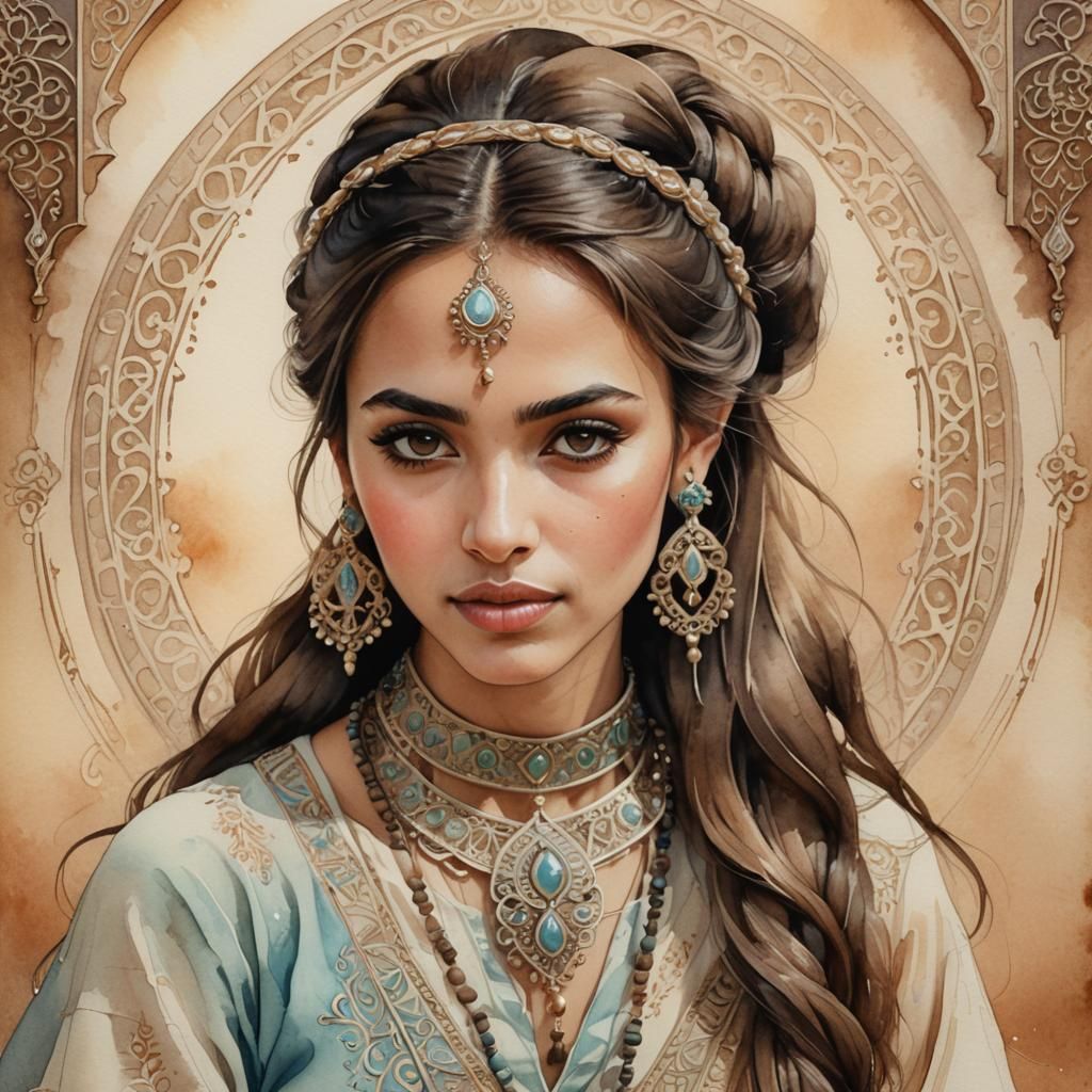 A mesmerizing watercolor illustration by the talented artist...