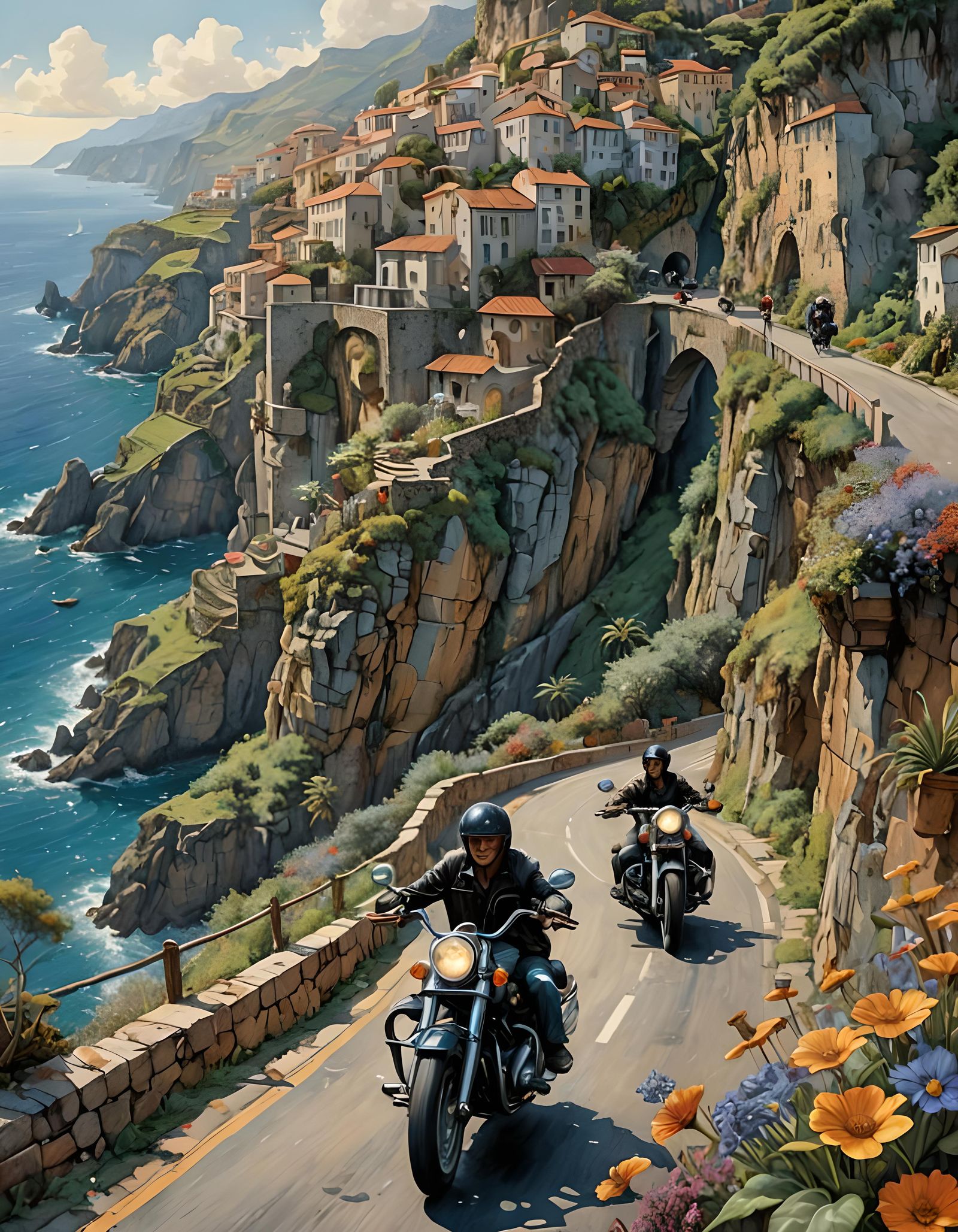 Roadtrip along the Amalfi coast on a motorbike  by @Exnir26