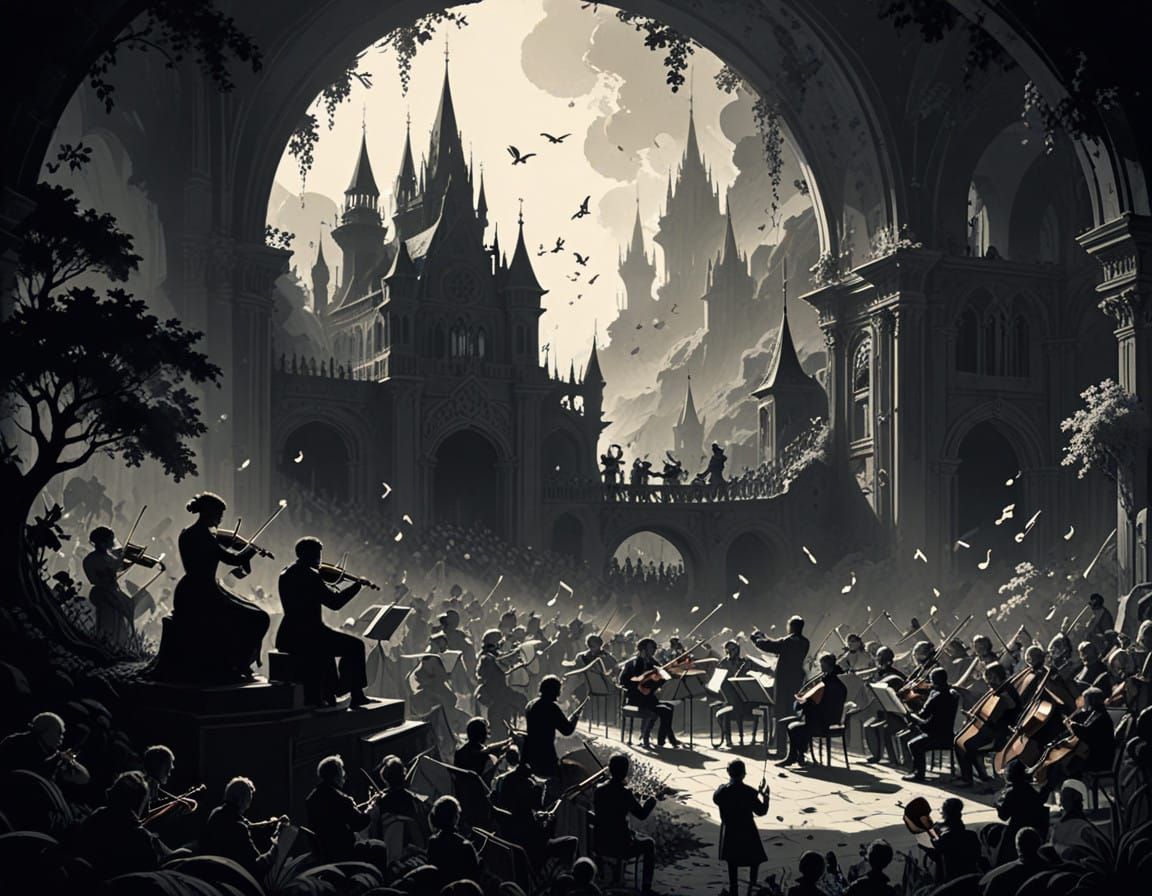 a wonderful symphony orchestra by Lotte Reiniger and Nicolas Delort  by @Tina auf der Blumenwiese