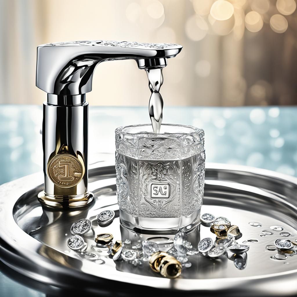 Surreal Crystal Faucet in Salvador Dali Style