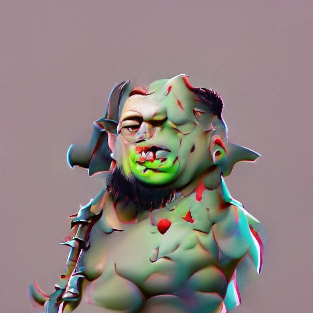 a orc in the style of ZBrush cenrtal