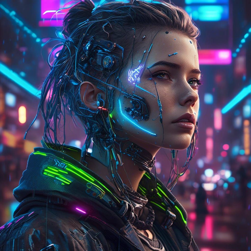 <lora:CYBERPUNK:1.0> beautyful cyber punk 2077 style persons, neon, neon blue, neon green, neon purple, impressive details, 8k resolution, p...