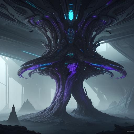 alien life form interior futuristic