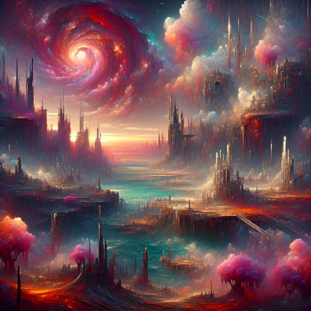 Apocalyptic surrealism detailed matte painting, deep color, ...