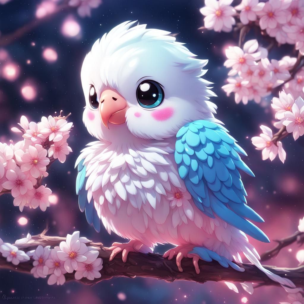 Fluffy Parakeet - AI Generated Artwork - NightCafe Creator