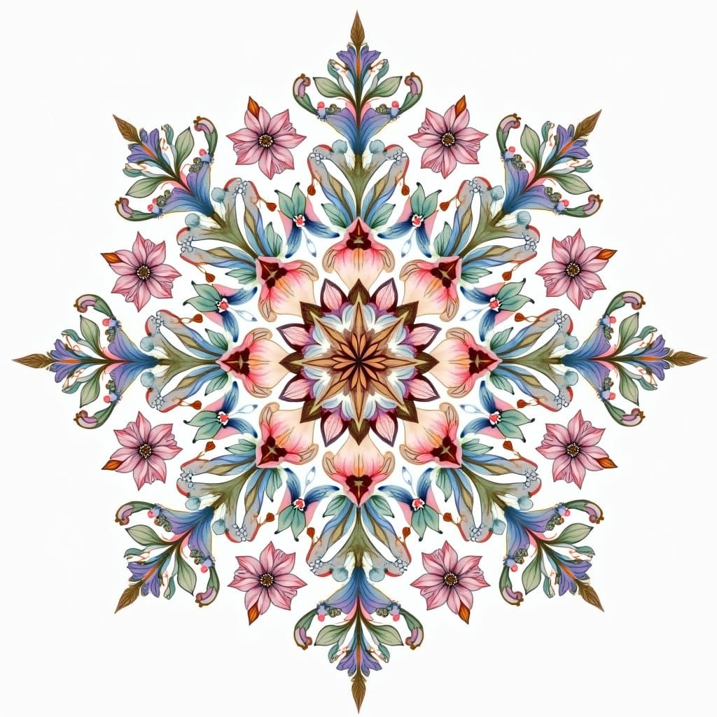 Surreal Mandalas in Soft Pastel Hues