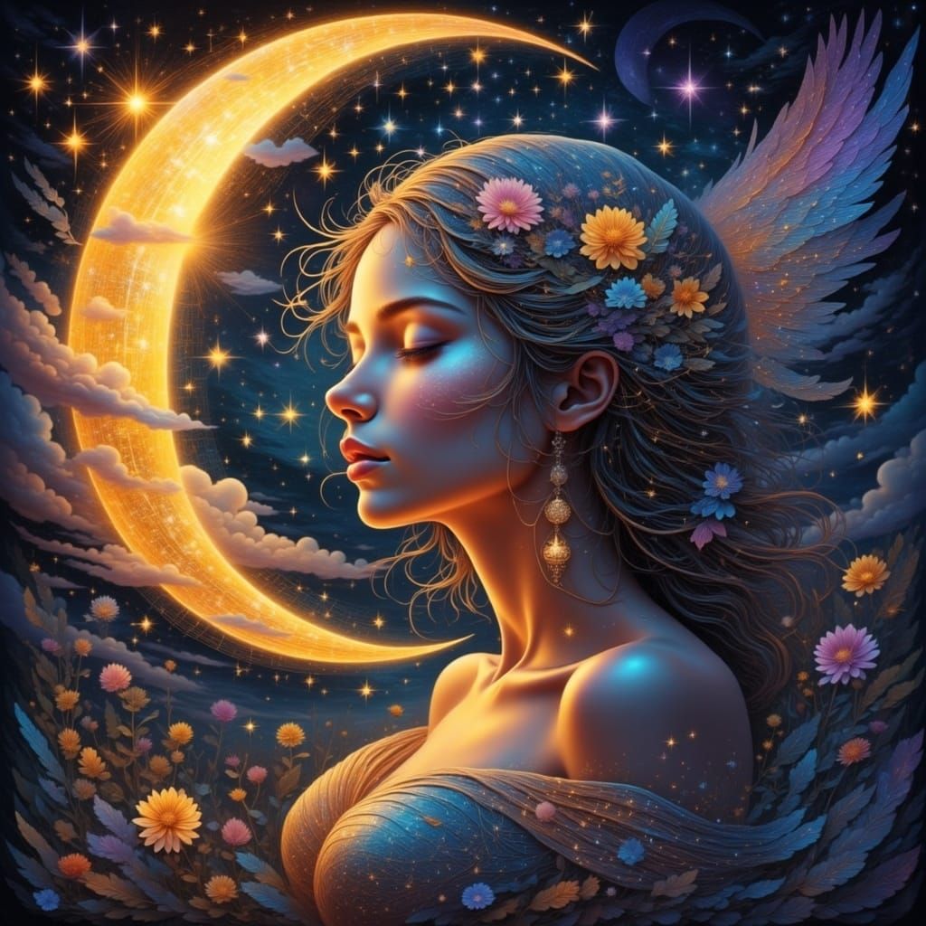Yellow moon Fairy