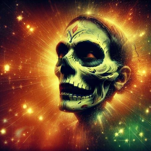 Dia de los Muertos Scene with Sinister Glow