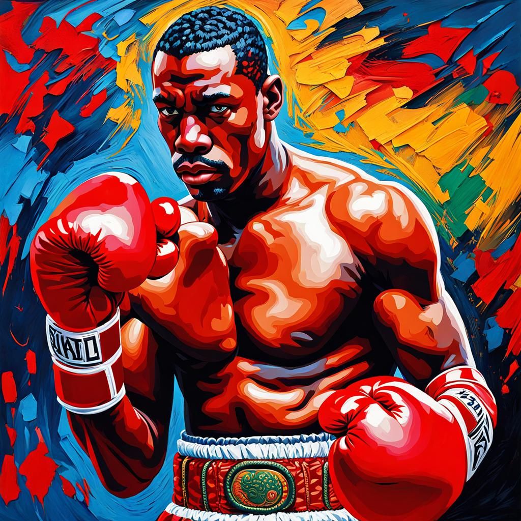 The Resplendent African Champion, Post-Impressionism style