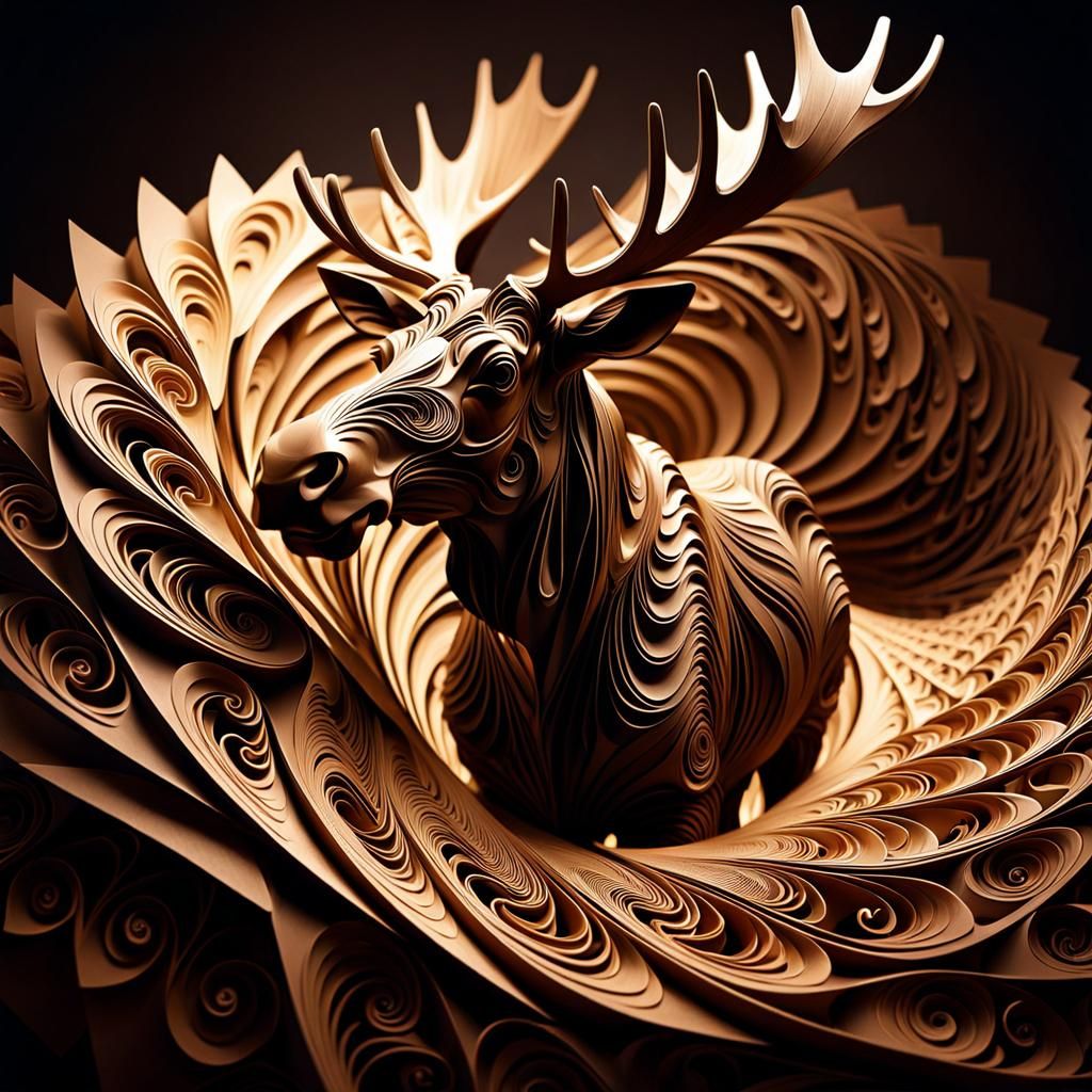 Carved Moose  by @Squirtz