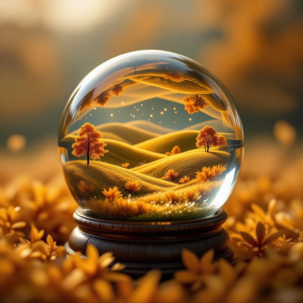Miniature autumn scene  by @Huginn