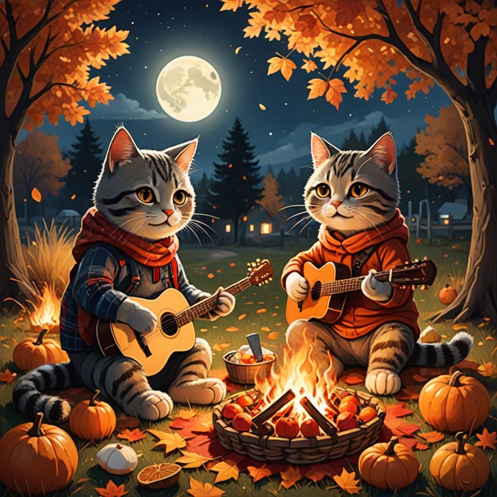 חתולים עושים פיקניק