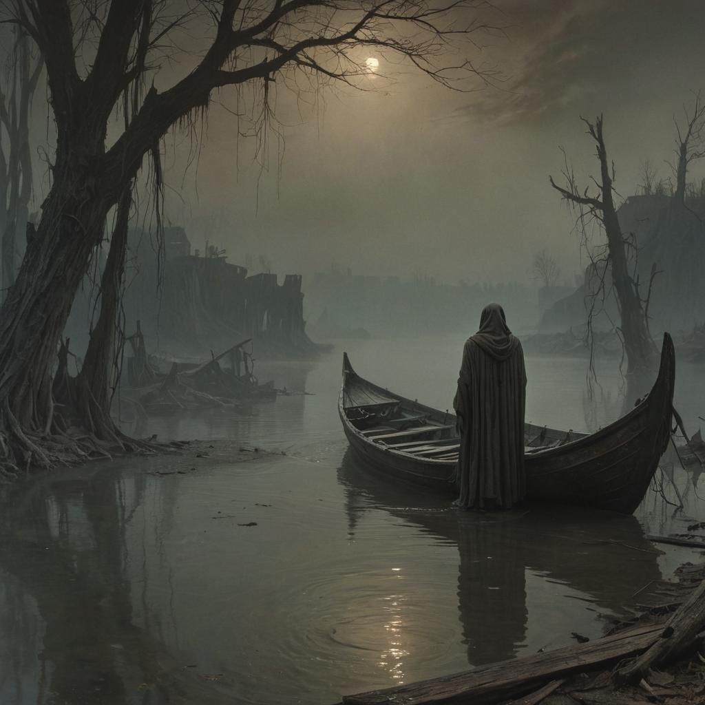 Ferryman at the river Styx  by @DanaJanson