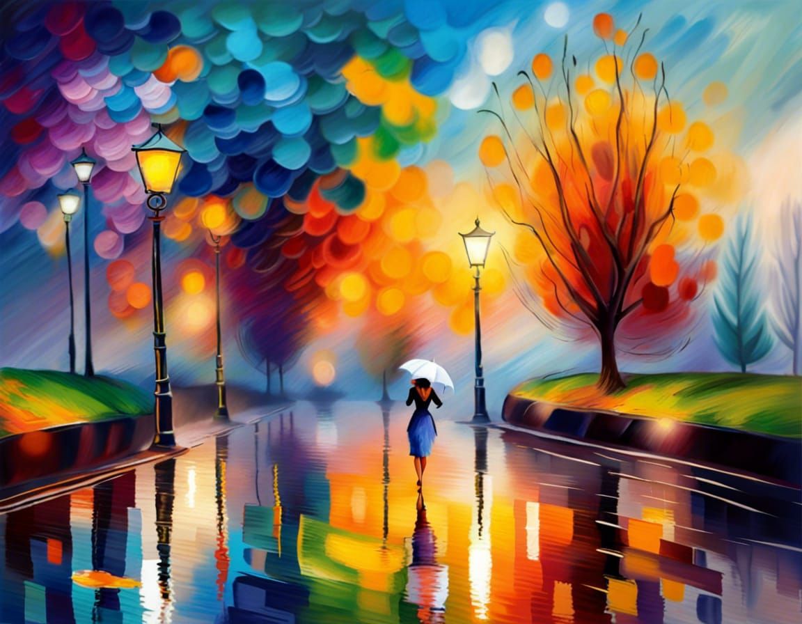 Walking in the rain  by @Micheal Bomberger