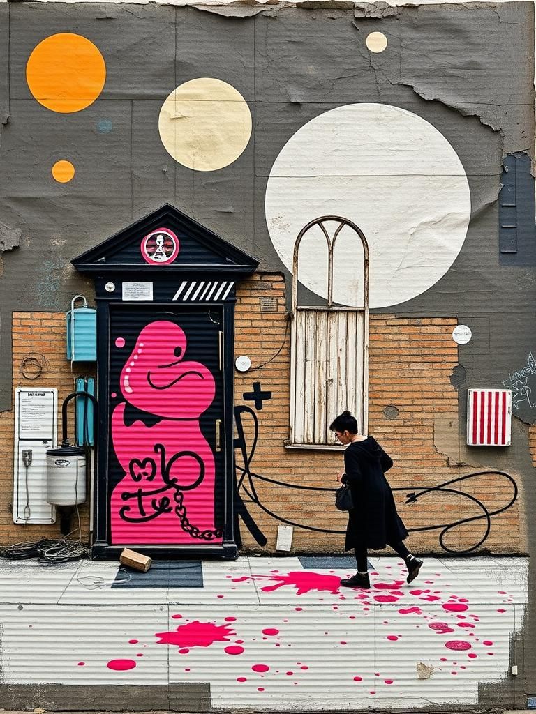 Pataphysical Graffiti Art Inspired by Duchamp