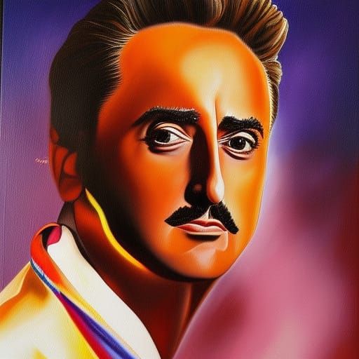 Random portrait inspired by Dali and modern painting