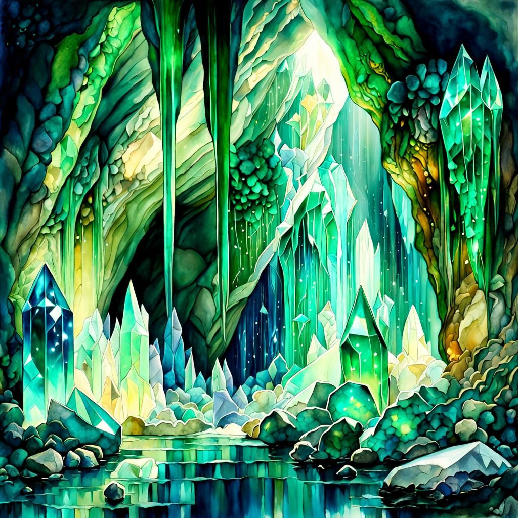 Crystal cave interior  by @WitteKraai