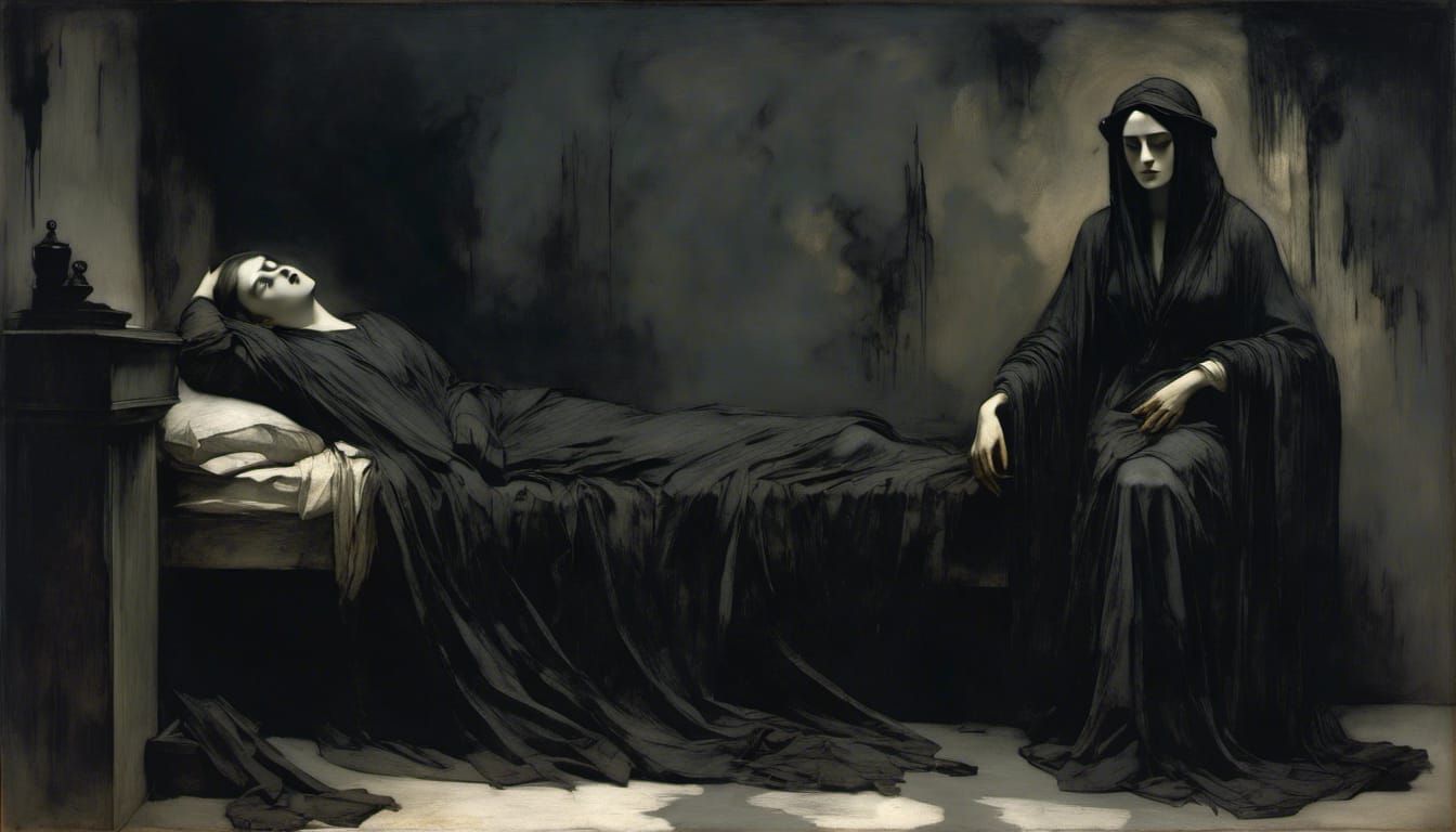 "deceitful priestess", gorgeous, ambiguous, Stygian, dark masterpiece by Gustave Doré <lora:Smudge:1.0> 