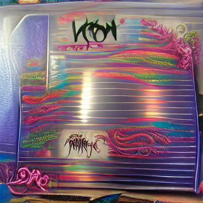a lisa frank trapper keeper metamorphoses into a korn CD and...