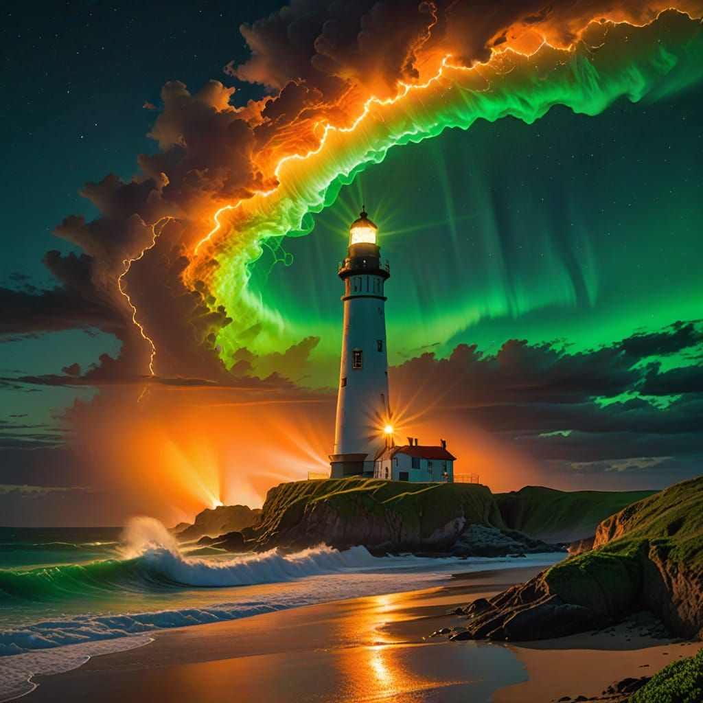 Aurora lighthouse  by @DM CDT
