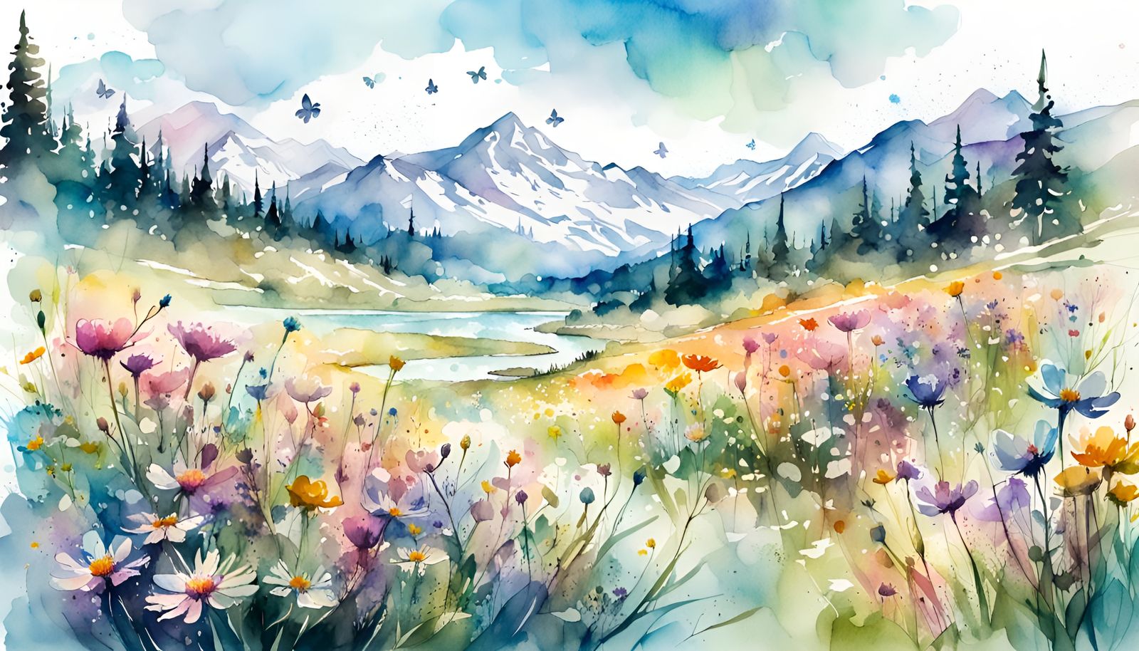 Wildflowers in meadow