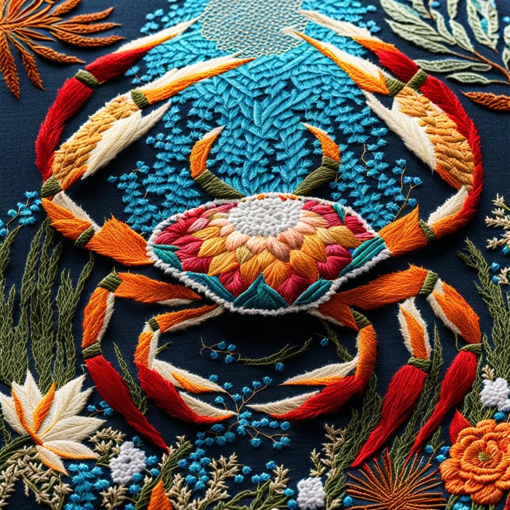 Under Sea Embroidery  by @JokeStirrer