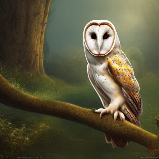 Barn Owl In the Forest