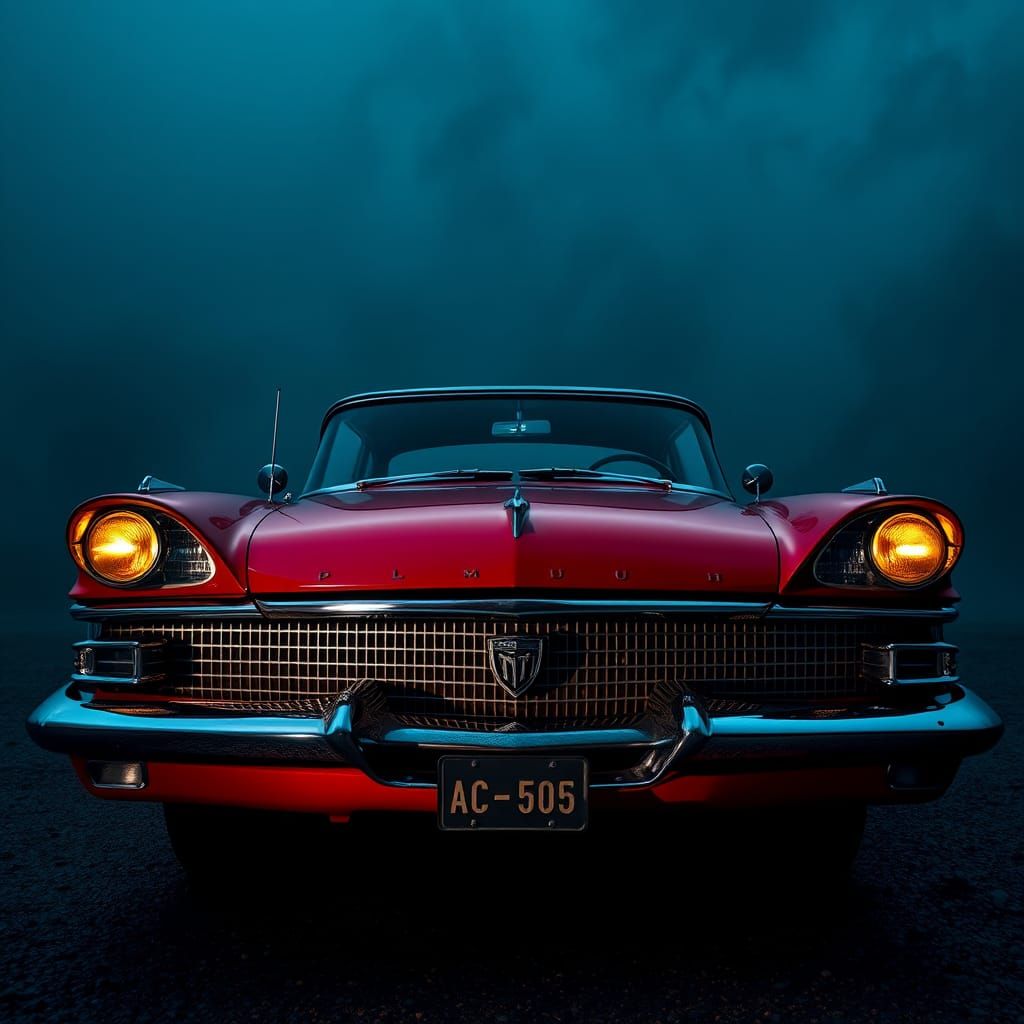 The cursed Plymouth Fury, Christine AI Generated Artwork NightCafe