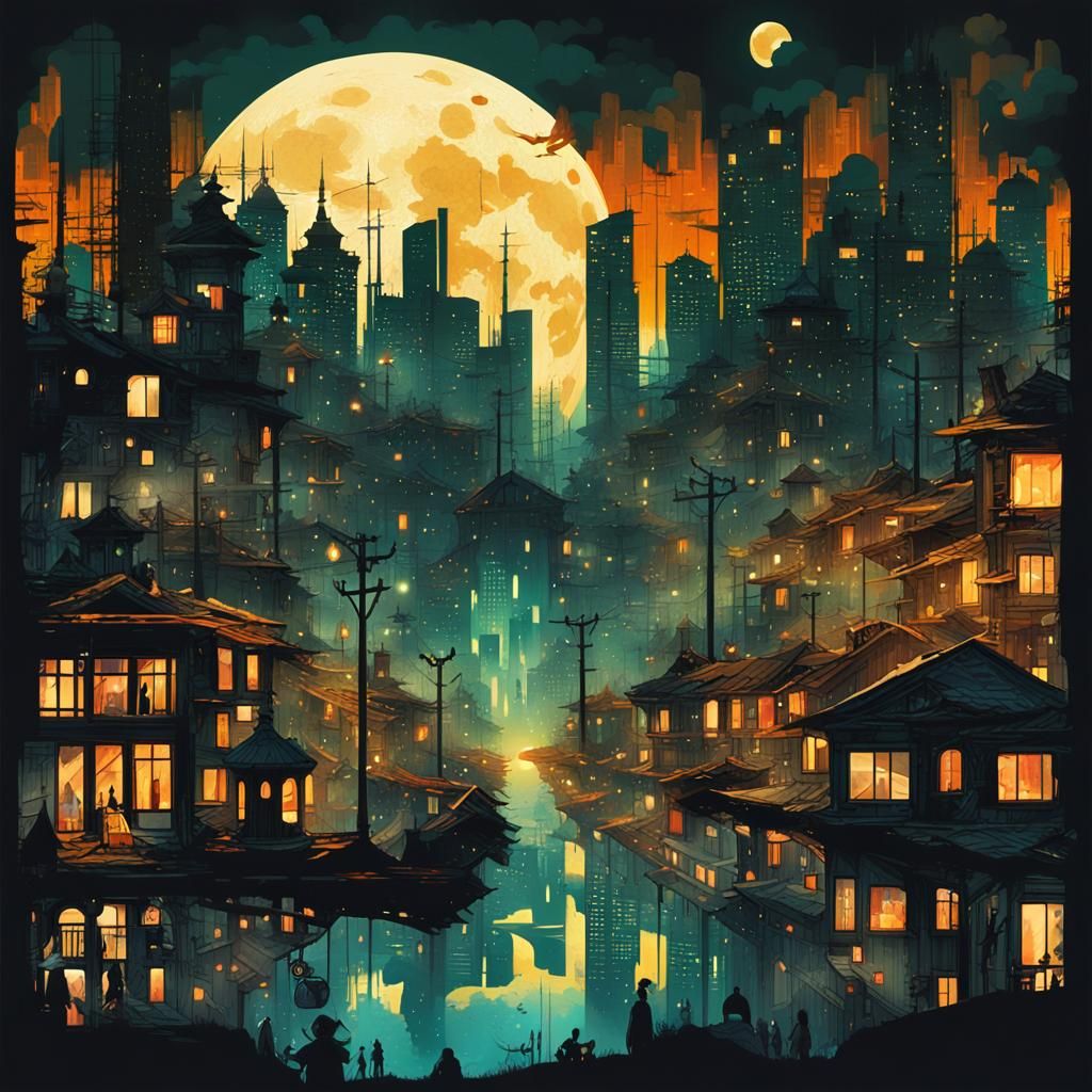 City at night  by @John Ville