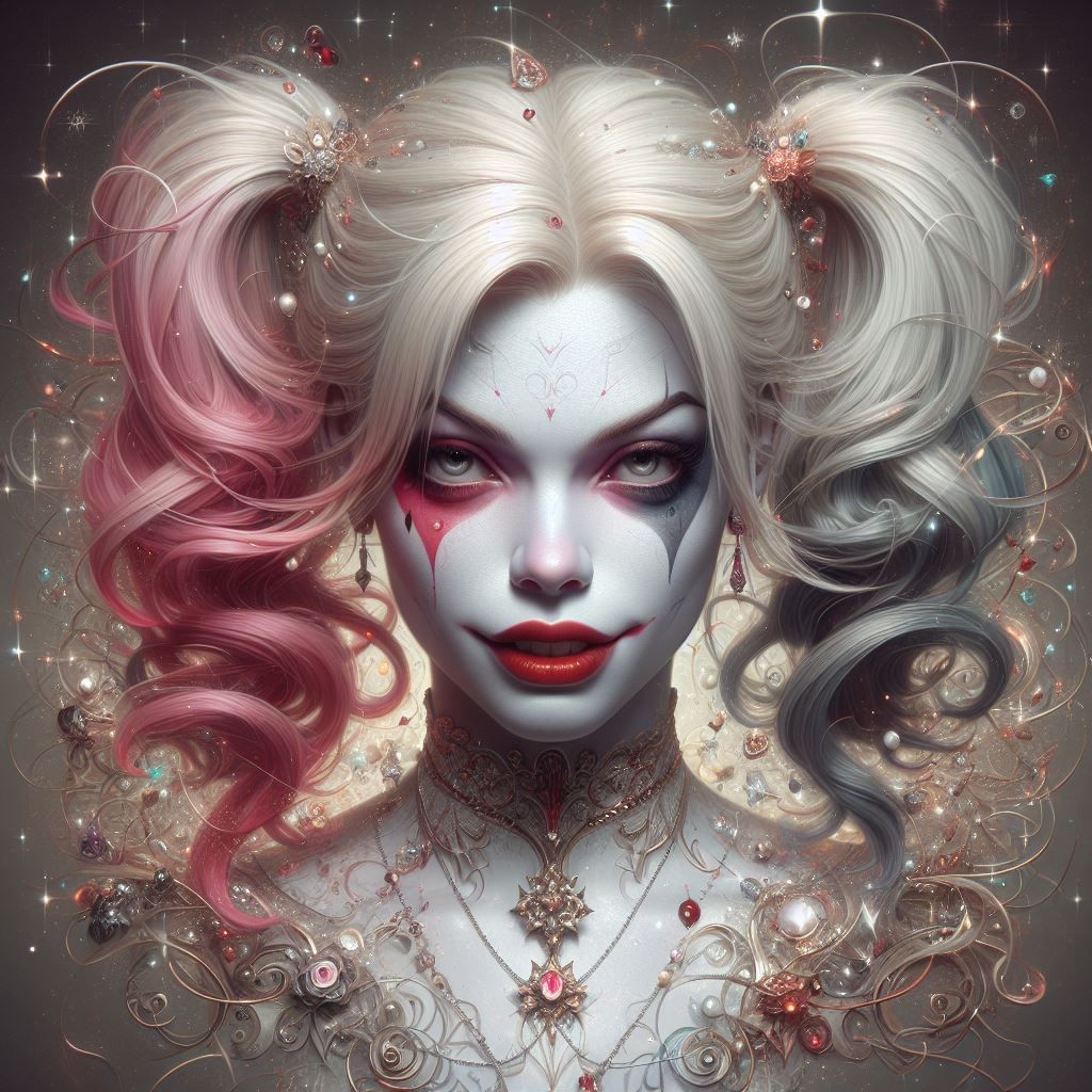 Harley Quinn with ivory skin