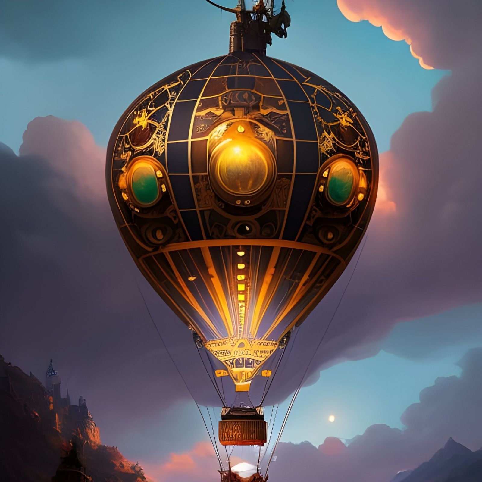 hot air balloon steampunk