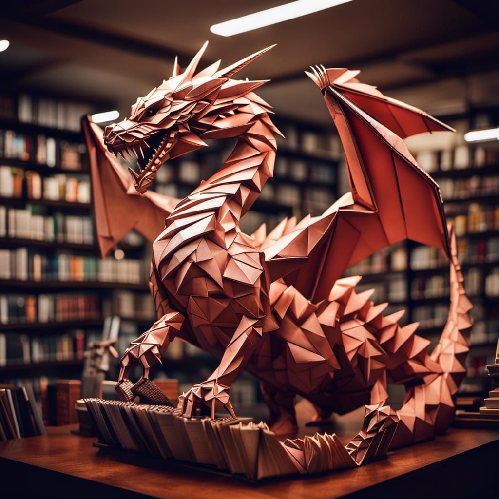 Intricate Origami Dragon   by @ToxicLagoon