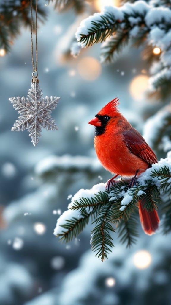 Christmas cardinal  by @SafePit