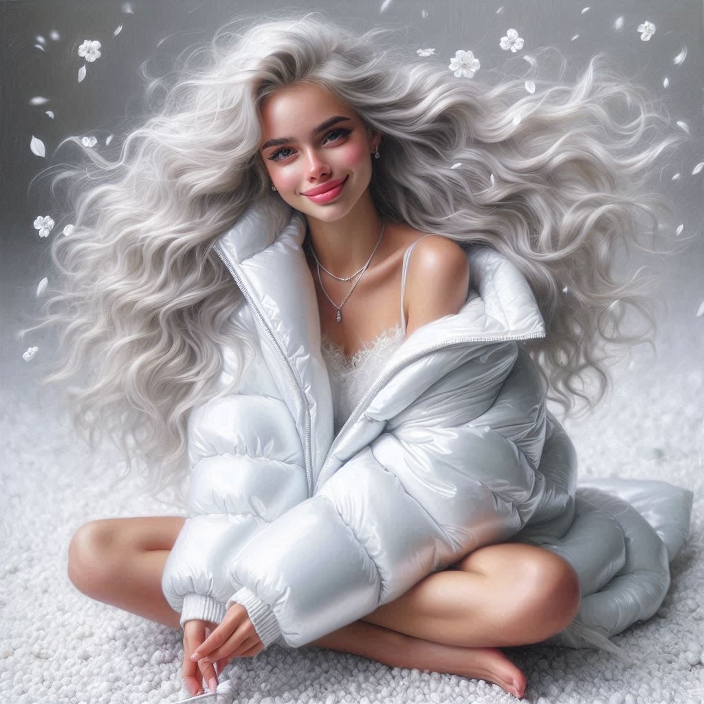 White flower in the wind