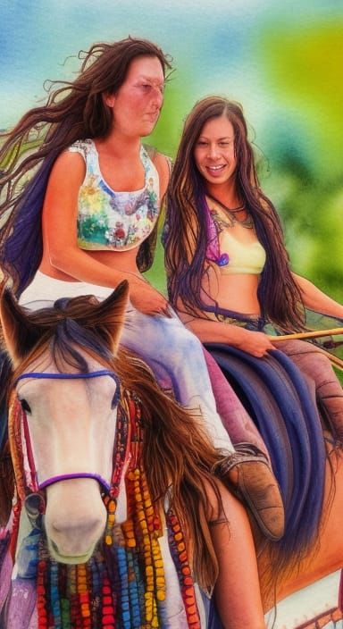 sitin' on the horseback