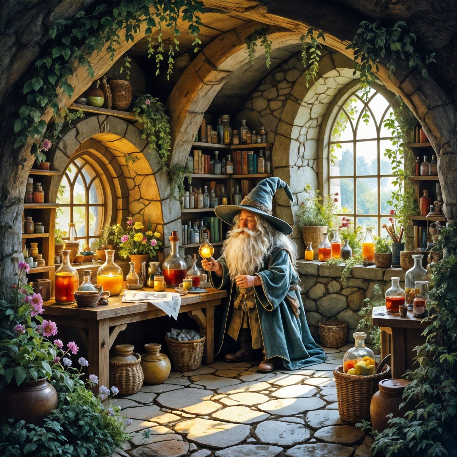 Potion making  by @RedPixie