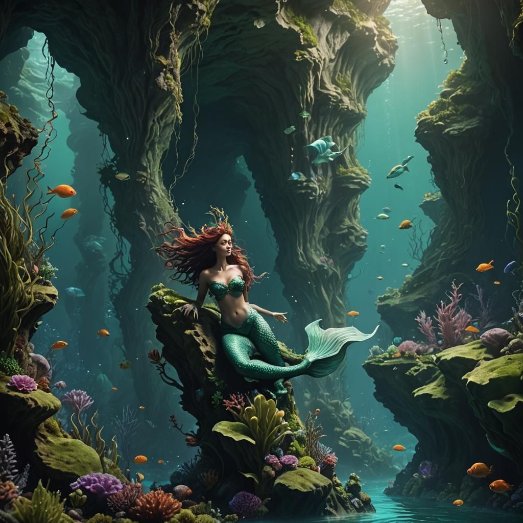 a mermaid in her world