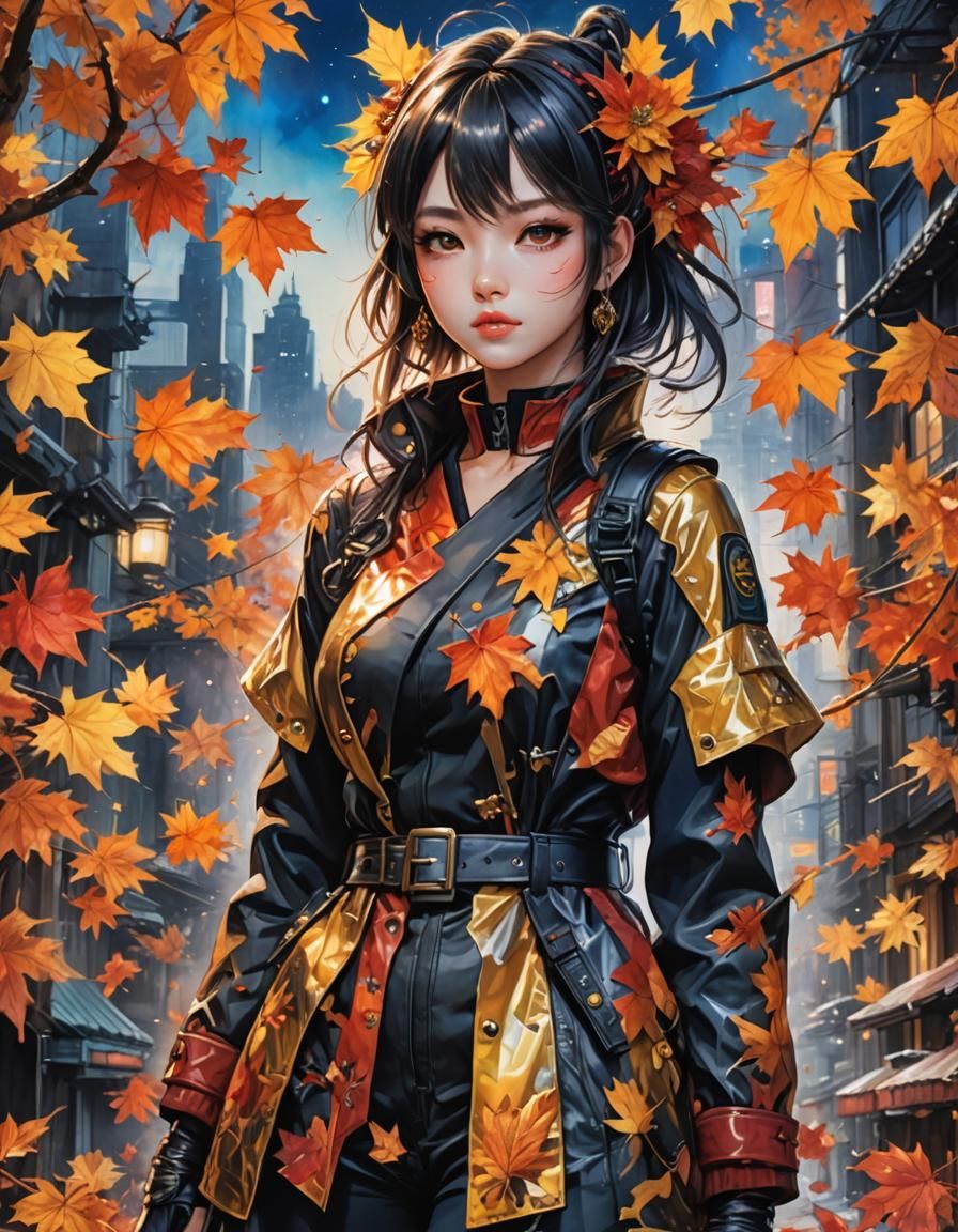 autumn girl - AI Generated Artwork - NightCafe Creator