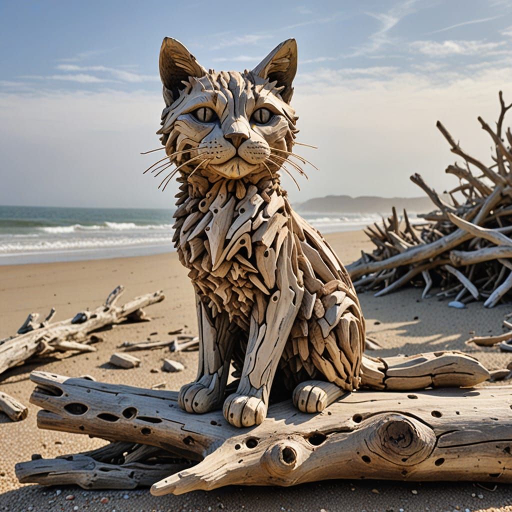 Driftwood Cat   by @Karen Ridley