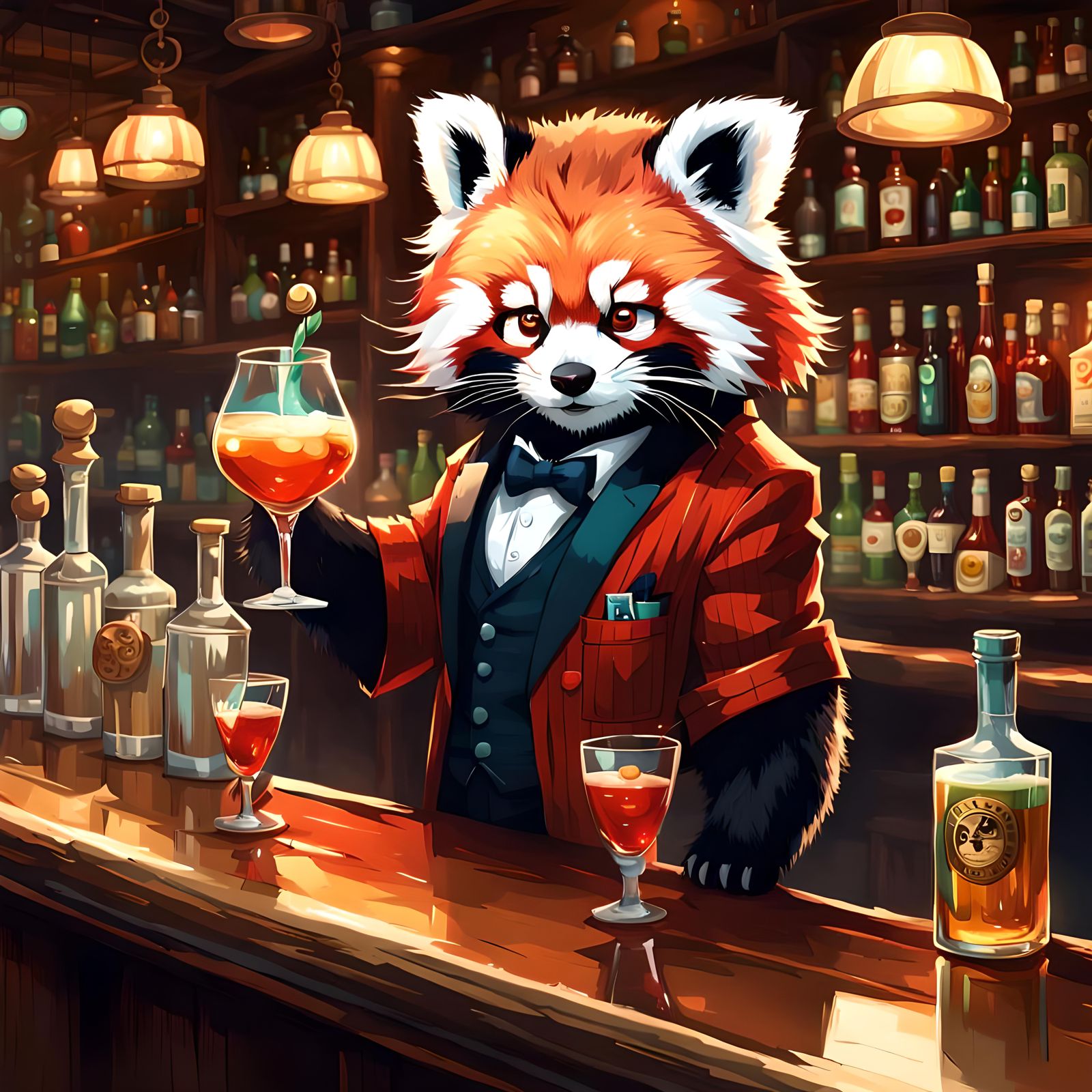 Cute bartender  by @Laevos
