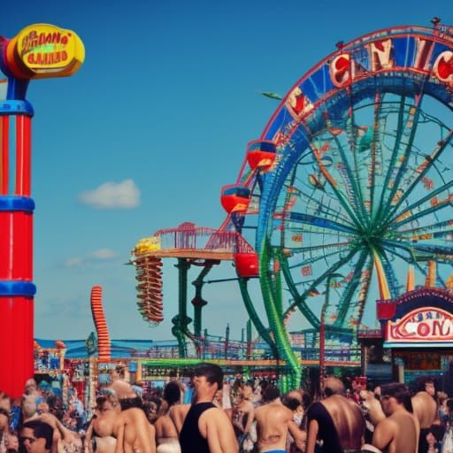 Coney Island Summer AI Generated Artwork NightCafe Creator