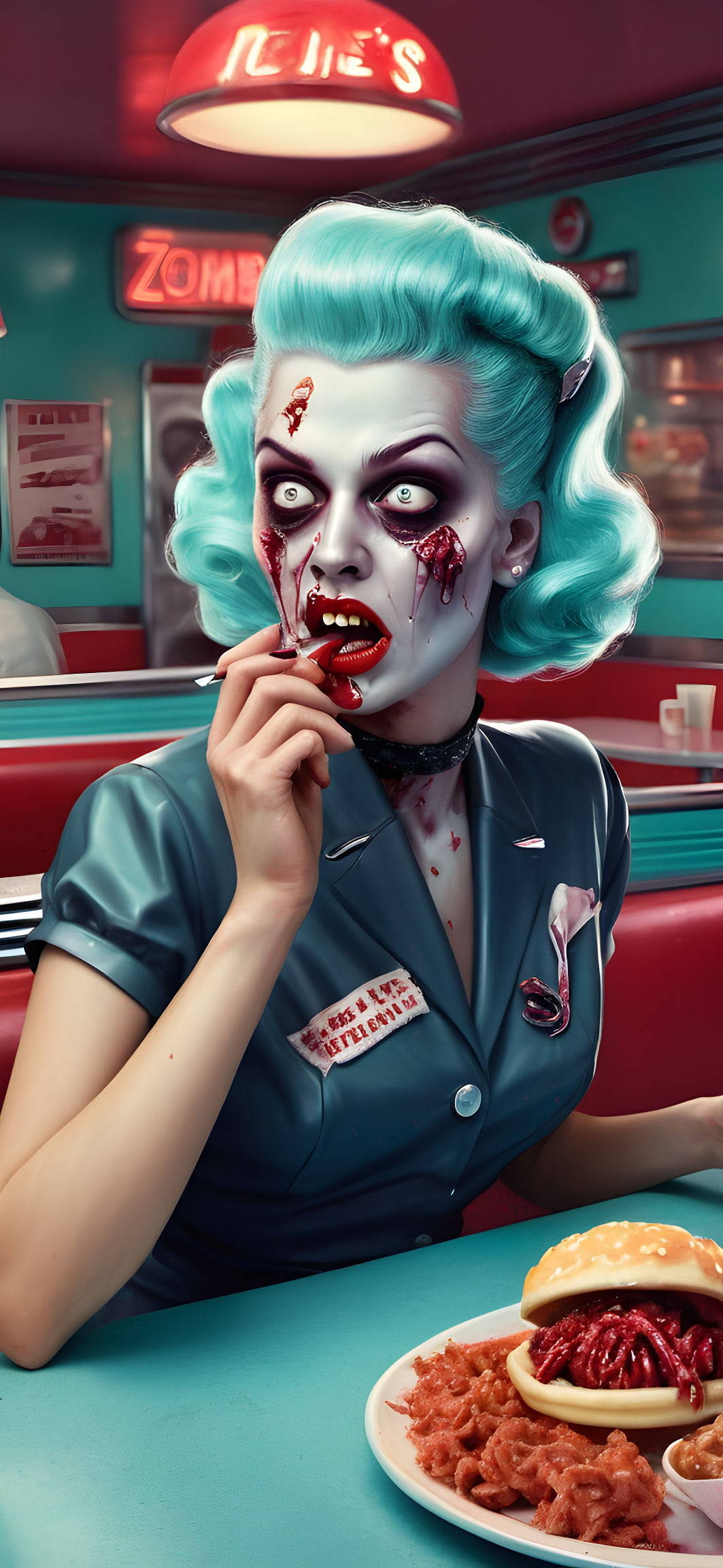 Retro Rottiness: A Zombie Diner Feast