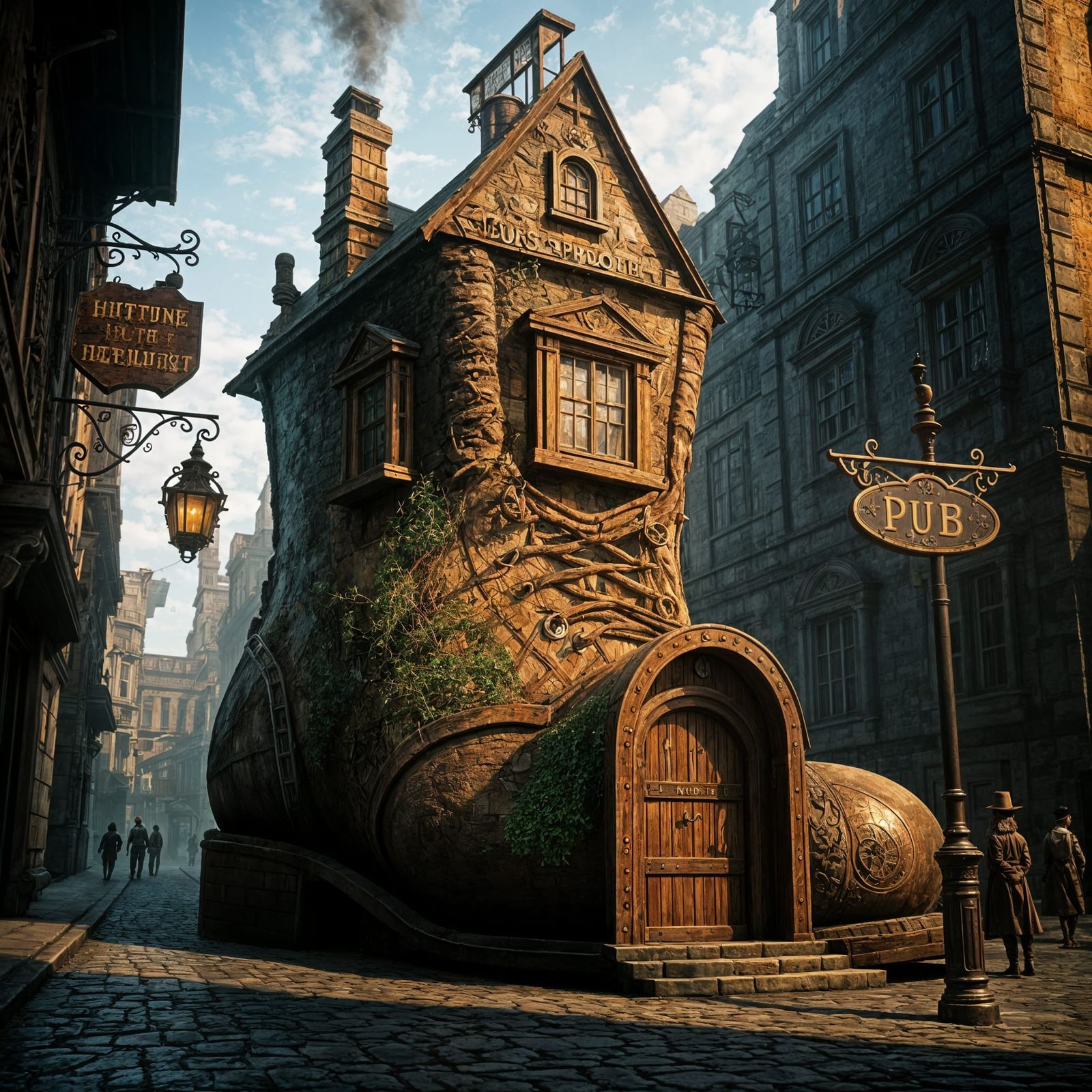 A small town's pub  by @Mumbai AI