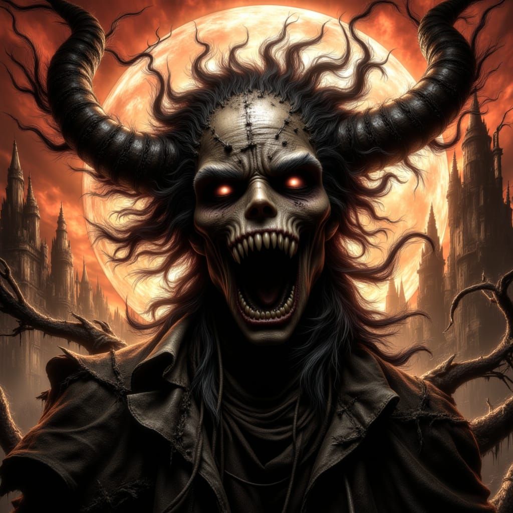 Dark Creature in Gothic Surrealism Style