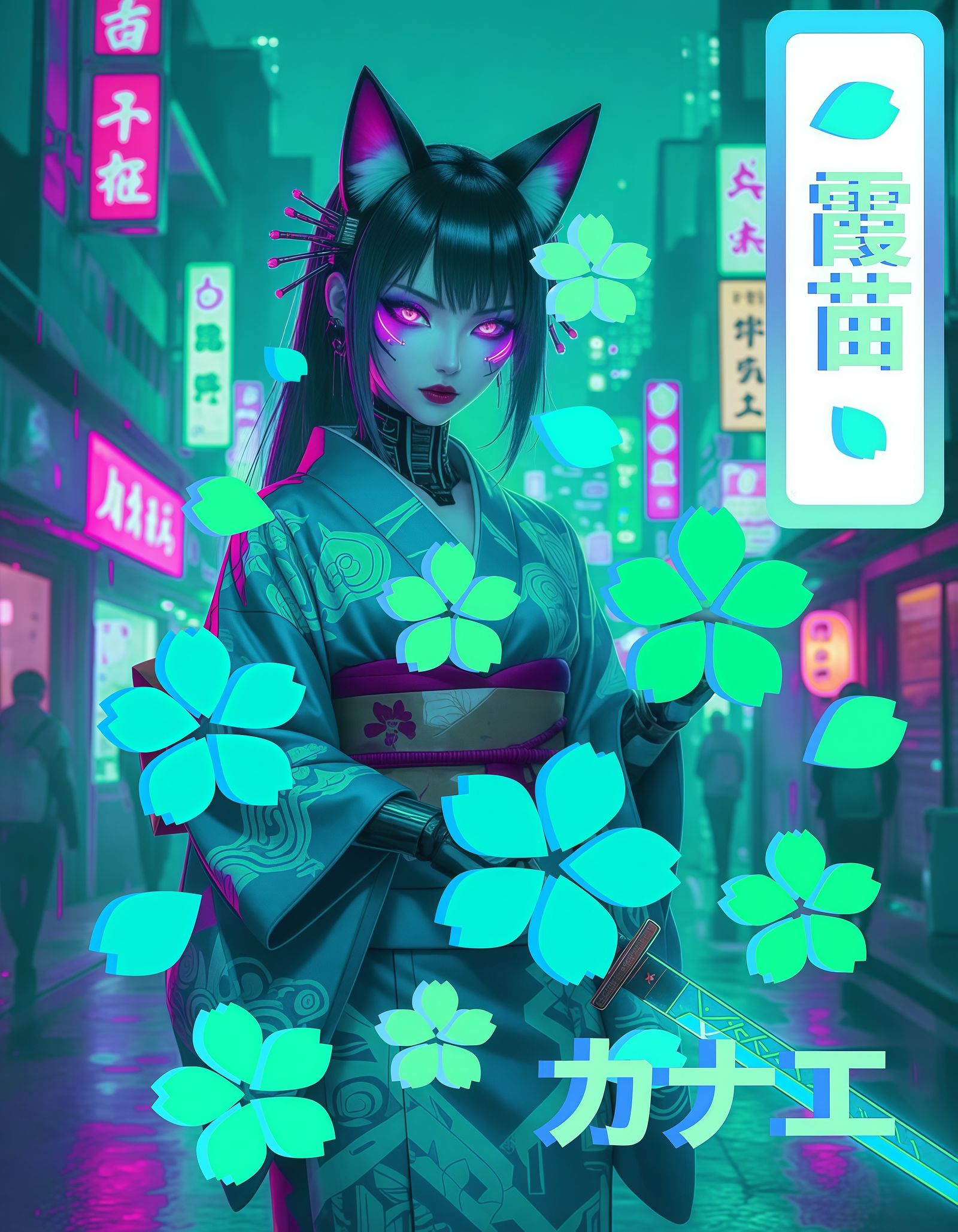 ☆ 東京・サイバーパンク狐女 | 霞苗 ☆