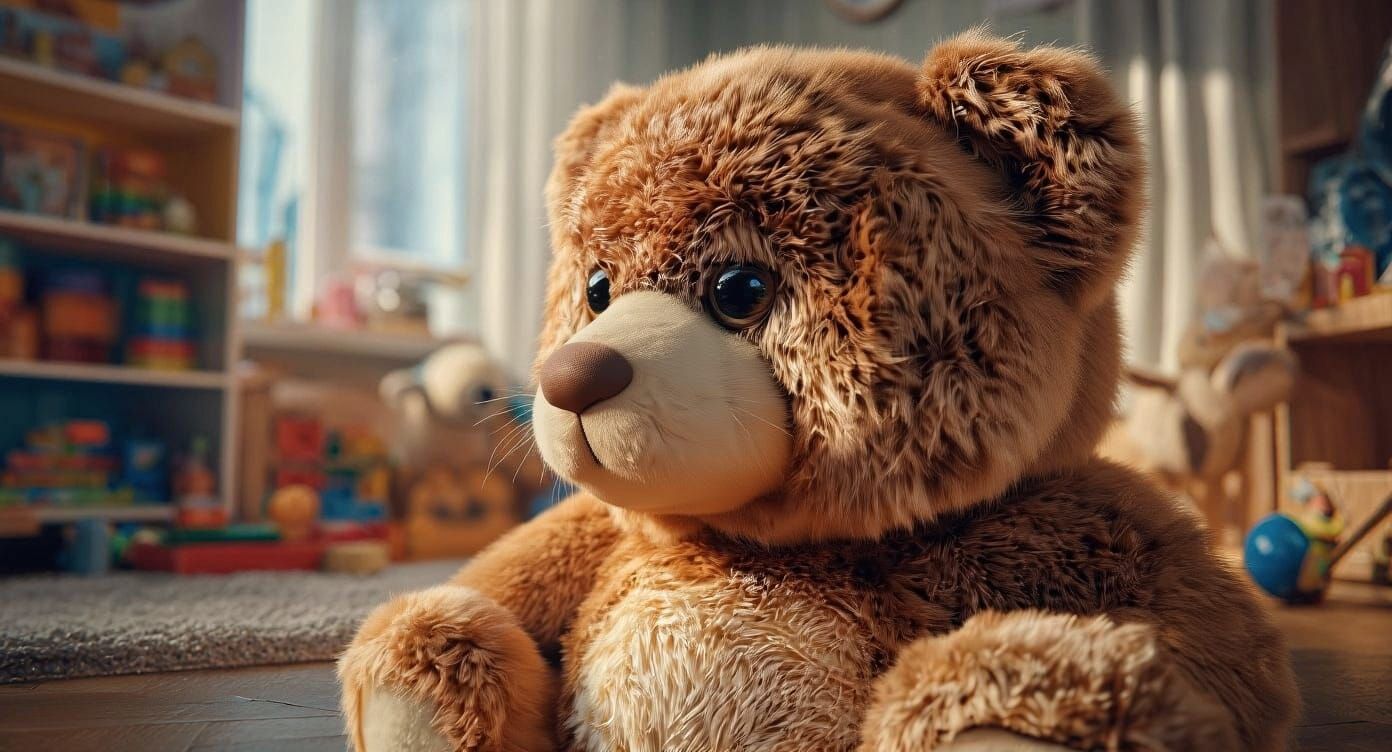 create a profile shot of the bear's face.