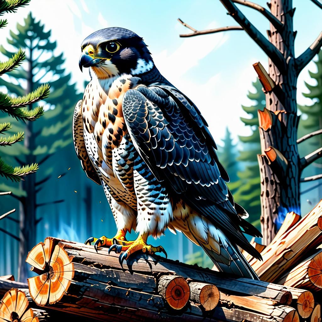 Peregrine Falcon - AI Generated Artwork - NightCafe Creator