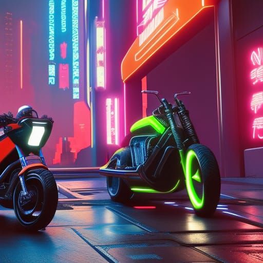 Cyberpunk motorcycles