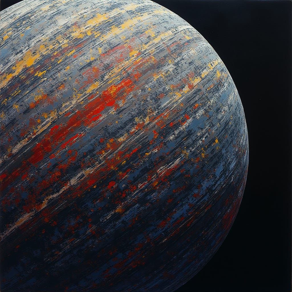 Cosmic Metallic Surface in Superhyperrealistic Style